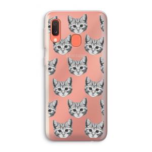 CaseCompany Kitten: Samsung Galaxy A20e Transparant Hoesje