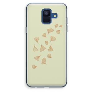 CaseCompany Falling Leaves: Samsung Galaxy A6 (2018) Transparant Hoesje
