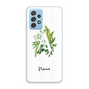 CaseCompany Green Brush: Samsung Galaxy A73 Transparant Hoesje