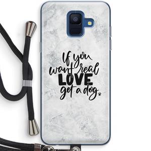 CaseCompany Partner in crime: Samsung Galaxy A6 (2018) Transparant Hoesje met koord