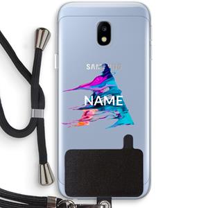 CaseCompany Abstract Spectrum: Samsung Galaxy J3 (2017) Transparant Hoesje met koord