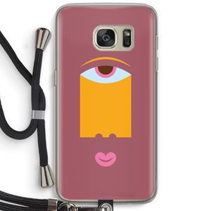 CaseCompany Mono V: Samsung Galaxy S7 Transparant Hoesje met koord