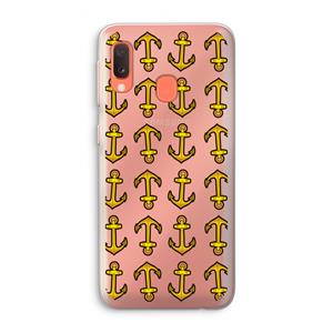 CaseCompany Musketon Anchor: Samsung Galaxy A20e Transparant Hoesje
