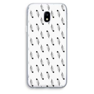 CaseCompany Pluimen: Samsung Galaxy J3 (2017) Transparant Hoesje