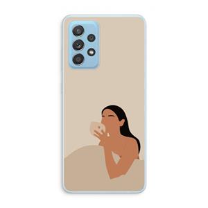 CaseCompany Fresh coffee: Samsung Galaxy A73 Transparant Hoesje