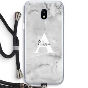 CaseCompany Ivory Marble: Samsung Galaxy J3 (2017) Transparant Hoesje met koord