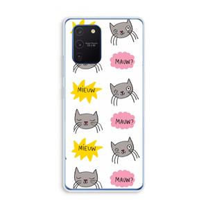 CaseCompany Meow: Samsung Galaxy Note 10 Lite Transparant Hoesje