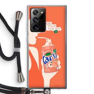 CaseCompany Peach please!: Samsung Galaxy Note 20 Ultra / Note 20 Ultra 5G Transparant Hoesje met koord