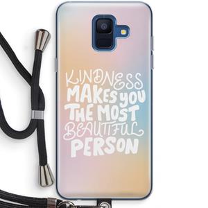 CaseCompany The prettiest: Samsung Galaxy A6 (2018) Transparant Hoesje met koord