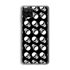 CaseCompany Musketon Skulls: Samsung Galaxy A12 Transparant Hoesje
