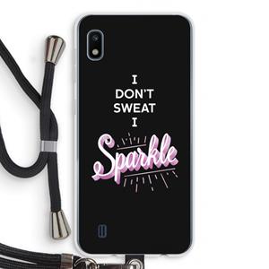 CaseCompany Sparkle quote: Samsung Galaxy A10 Transparant Hoesje met koord