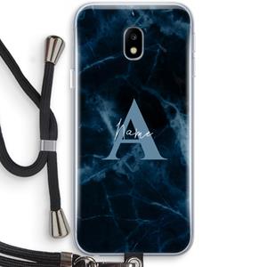 CaseCompany Midnight Marble: Samsung Galaxy J3 (2017) Transparant Hoesje met koord