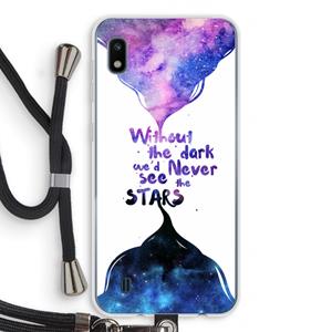 CaseCompany Stars quote: Samsung Galaxy A10 Transparant Hoesje met koord