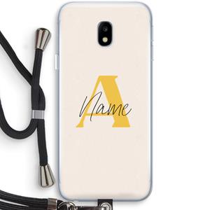 CaseCompany Amber Script: Samsung Galaxy J3 (2017) Transparant Hoesje met koord