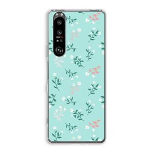 CaseCompany Small white flowers: Sony Xperia 1 III Transparant Hoesje