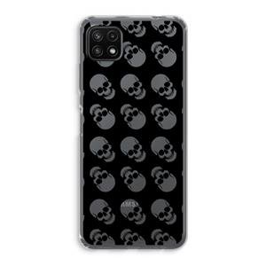 CaseCompany Musketon Skulls: Samsung Galaxy A22 5G Transparant Hoesje