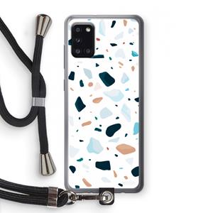 CaseCompany Terrazzo N°13: Samsung Galaxy A31 Transparant Hoesje met koord