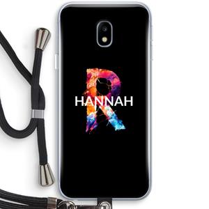 CaseCompany Abstract Spectrum: Samsung Galaxy J3 (2017) Transparant Hoesje met koord