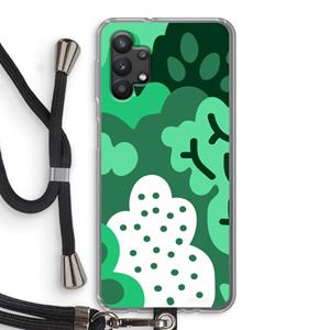 CaseCompany Bushes: Samsung Galaxy A32 5G Transparant Hoesje met koord