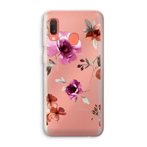 CaseCompany Geschilderde bloemen: Samsung Galaxy A20e Transparant Hoesje
