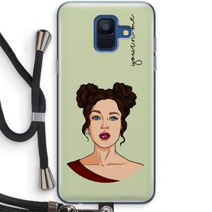 CaseCompany Pop-Art Creator: Samsung Galaxy A6 (2018) Transparant Hoesje met koord