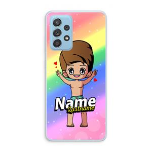 CaseCompany Chibi Maker man: Samsung Galaxy A73 Transparant Hoesje