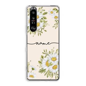 CaseCompany Daisies: Sony Xperia 1 III Transparant Hoesje