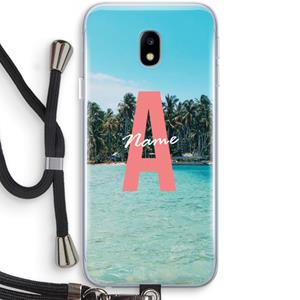 CaseCompany Pacific Dream: Samsung Galaxy J3 (2017) Transparant Hoesje met koord