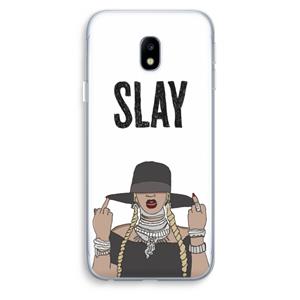 CaseCompany Slay All Day: Samsung Galaxy J3 (2017) Transparant Hoesje