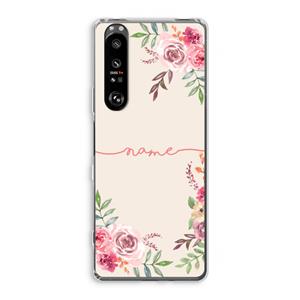 CaseCompany Rozen: Sony Xperia 1 III Transparant Hoesje