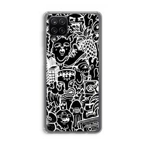 CaseCompany Vexx Black Mixtape: Samsung Galaxy A12 Transparant Hoesje