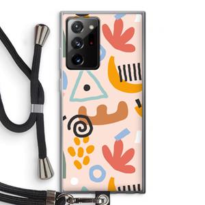 CaseCompany Abstract: Samsung Galaxy Note 20 Ultra / Note 20 Ultra 5G Transparant Hoesje met koord
