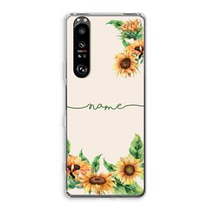 CaseCompany Zonnebloemen: Sony Xperia 1 III Transparant Hoesje