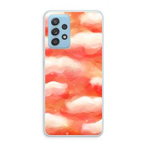 CaseCompany Lichte Wolken: Samsung Galaxy A73 Transparant Hoesje