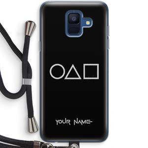 CaseCompany Squid Game: Samsung Galaxy A6 (2018) Transparant Hoesje met koord