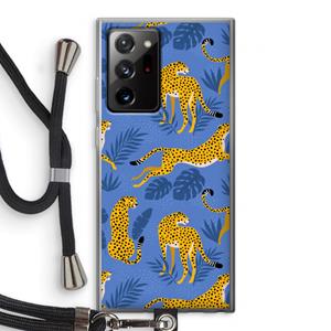 CaseCompany Luipaard: Samsung Galaxy Note 20 Ultra / Note 20 Ultra 5G Transparant Hoesje met koord