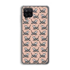 CaseCompany Zwarte poes: Samsung Galaxy A12 Transparant Hoesje