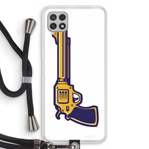 CaseCompany Pew Pew Pew: Samsung Galaxy A22 4G Transparant Hoesje met koord