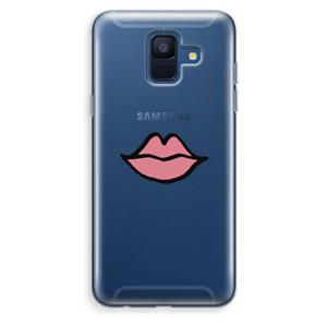 CaseCompany Kusje: Samsung Galaxy A6 (2018) Transparant Hoesje
