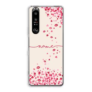 CaseCompany Hartjes en kusjes: Sony Xperia 1 III Transparant Hoesje