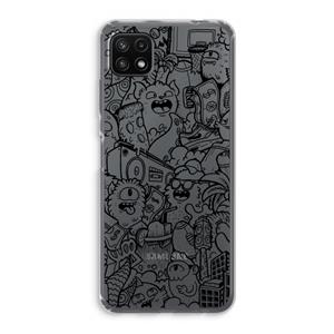 CaseCompany Vexx Black City : Samsung Galaxy A22 5G Transparant Hoesje