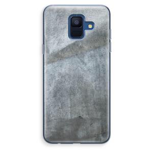 CaseCompany Grey Stone: Samsung Galaxy A6 (2018) Transparant Hoesje