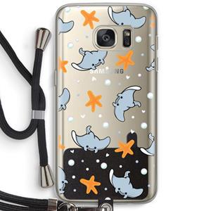 CaseCompany Manta: Samsung Galaxy S7 Transparant Hoesje met koord