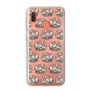 CaseCompany Slapende poes: Samsung Galaxy A20e Transparant Hoesje