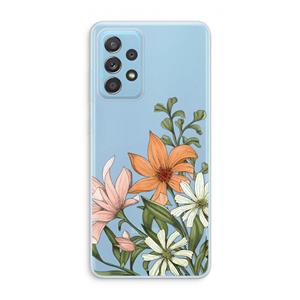 CaseCompany Floral bouquet: Samsung Galaxy A73 Transparant Hoesje