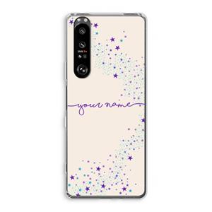CaseCompany Sterren: Sony Xperia 1 III Transparant Hoesje