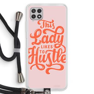 CaseCompany Hustle Lady: Samsung Galaxy A22 4G Transparant Hoesje met koord