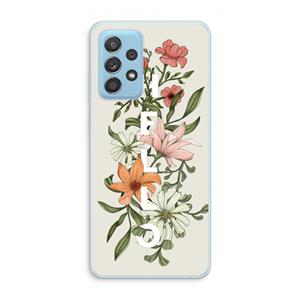 CaseCompany Hello bloemen: Samsung Galaxy A73 Transparant Hoesje