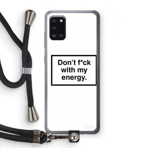 CaseCompany My energy: Samsung Galaxy A31 Transparant Hoesje met koord