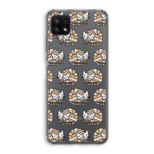 CaseCompany Slapende poes: Samsung Galaxy A22 5G Transparant Hoesje